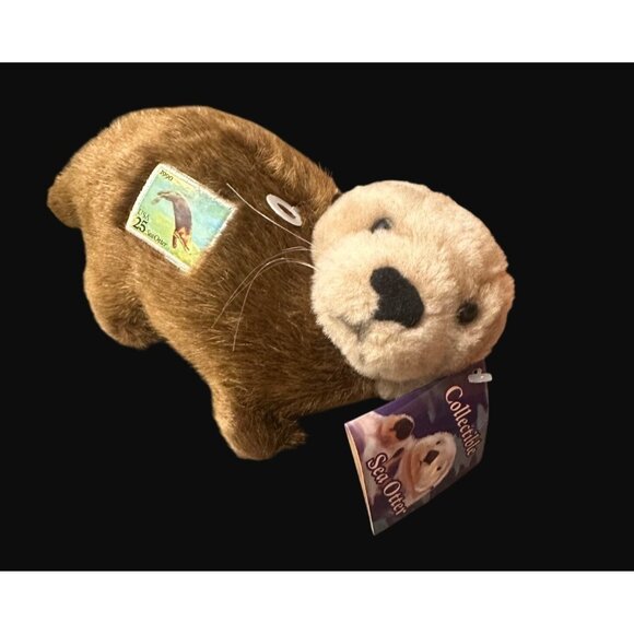 Sea Otter Plush Toy  2005 Brown Soft Stuffed Animal 10" USPS Licensed - Picture 1 of 6